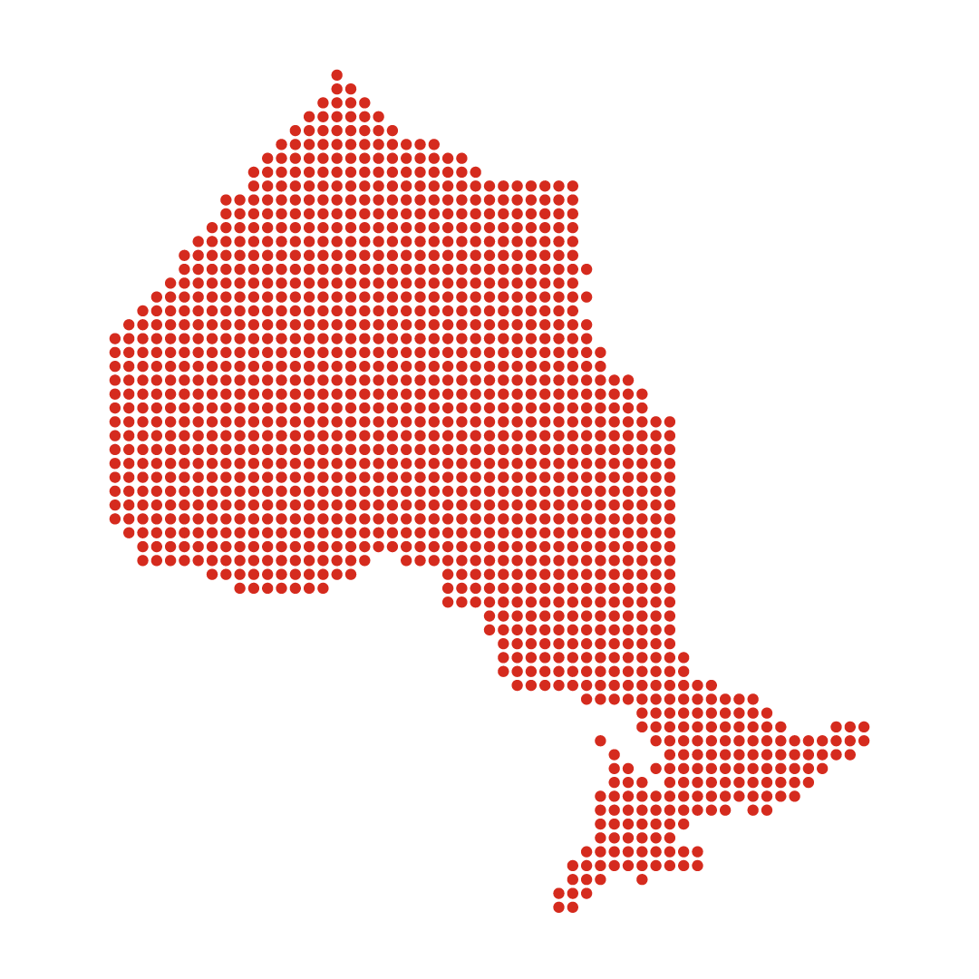Dotted outline of Ontario Dotted outline of Ontario