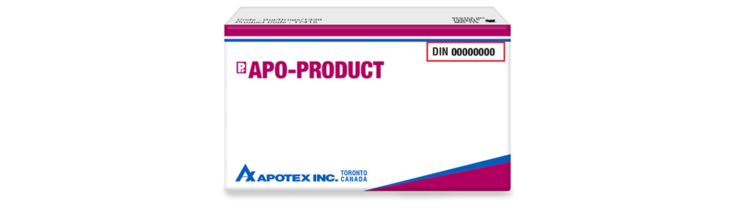 Emballage de APOTEX avec un DIN.