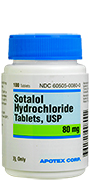 Sotalol Hydrochloride Tablets, 80MG, 100 TABLET (BOTTLE)