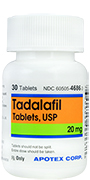 Tadalafil Tablets 20mg 30 Tablet Bottle
